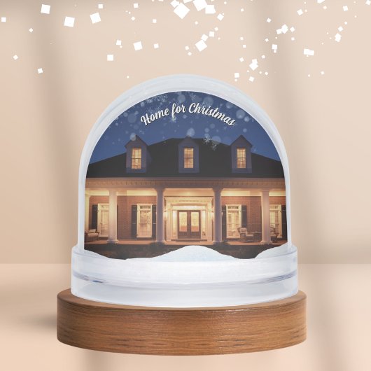 Custom Photo Snow Globe with House Keepsake Gift