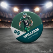 Custom photo sports button / pin football