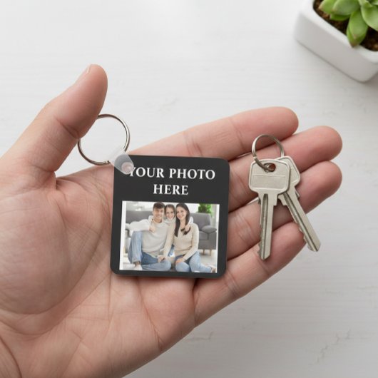 Custom Photo Square Keychain