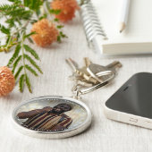 Custom Photo & Text Memorial Sleutelhanger (Zijkant)