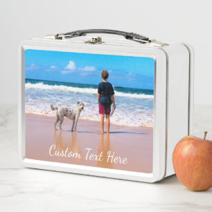 Custom Photo Text Metal Lunch Box met je foto's