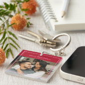 Custom Photo & Text Romantic Gift - Personalized Sleutelhanger (Voorkant Rechts)