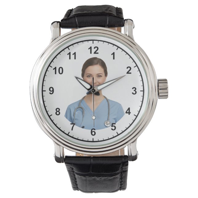 Custom Photo Watch Design Horloge (Voorkant)