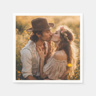 Custom Photo Wedding Engagement Servet