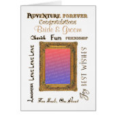 Custom Photo Wedding Gold Frame Congratulations (Devant)