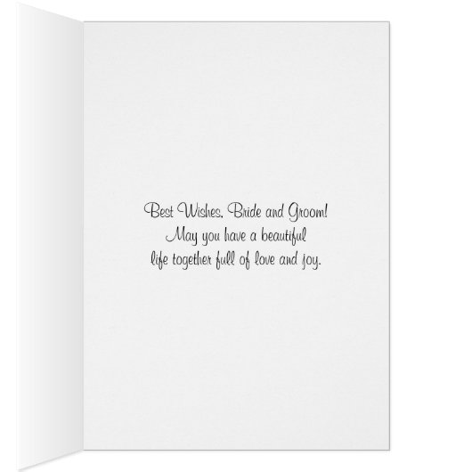 Custom Photo Wedding Gold Frame Congratulations (Intérieur (Droit))