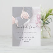 Custom Photo Wedding Invitation Card (Debout devant)