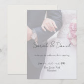 Custom Photo Wedding Invitation Card (Devant / Derrière)