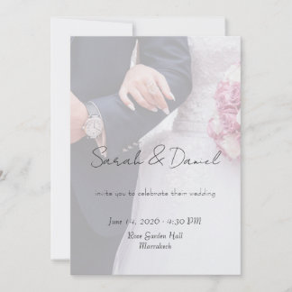 Custom Photo Wedding Invitation Card Kaart
