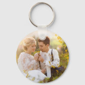 custom photo wedding keepsake  sleutelhanger (Achterkant)