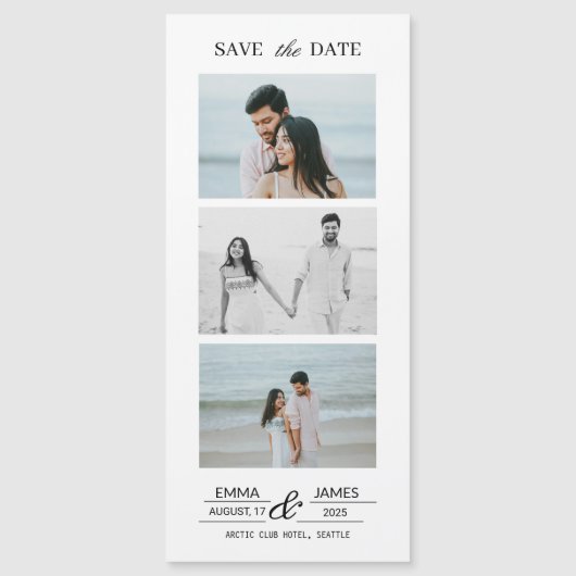 Custom Photo Wedding Save the Date magnet (Devant)