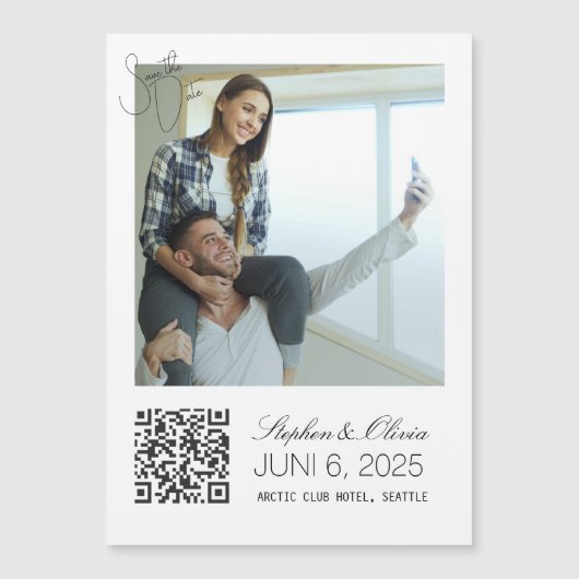 Custom Photo Wedding Save the Date magnet (Devant)
