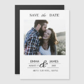 Custom Photo Wedding Save the Date magnet (Devant / Derrière)