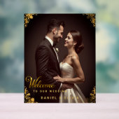 Custom Photo Wedding Welcome Acryl Bord (Neutraal)