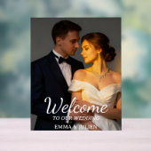 Custom Photo Wedding Welcome Foam Board Sign (Neutre)