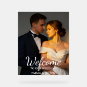 Custom Photo Wedding Welcome Foam Board Sign Acryl Bord (Voorkant)