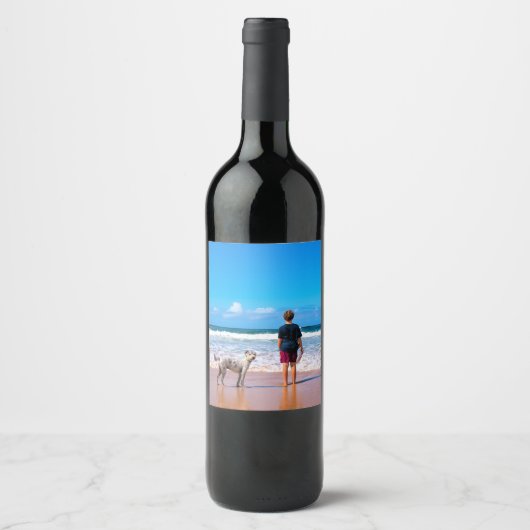 Custom Photo Wine Label uw eigen ontwerp Wijn Etiket (Voorkant)