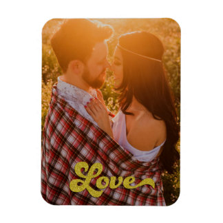 Custom Photo with Gold Love Magneet