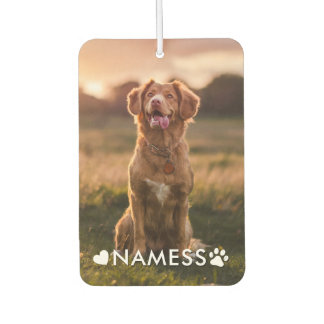 Custom Photo With Your Pet Dog Name Picture On Luchtverfrisser
