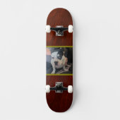Custom Photo Wood Look Unisex Skateboard (Voorkant)