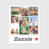 Custom Photos Stickers, Custom 9 Photos   Sticker (Vel)
