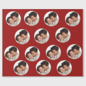 Custom Photos Valentine's Day Wrapping Paper  Cadeaupapier (Vlak)
