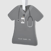 Custom Physician Assistant Simple Scrubs Ornament (voorkant)