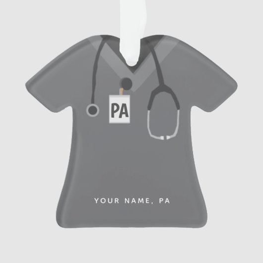 Custom Physician Assistant Simple Scrubs Ornament (voorkant)