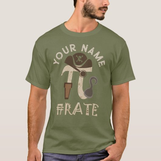 Custom Pi dag piraat T-shirt (Voorkant)
