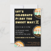 Custom Pi Day Pie Party Invitation Template Card (Devant)