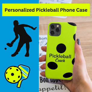 Custom Pickleball Coach Geel iPhone 11 Hoesje
