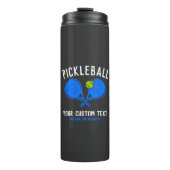 Custom Pickleball Lover's Team Club Paddle & Ball Thermosbeker (Voorkant)