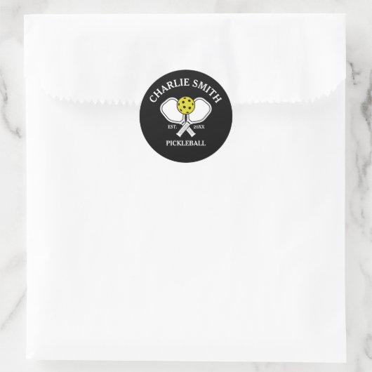Custom Pickleball Paddle Sticker – Naam & Jaar (Tas)