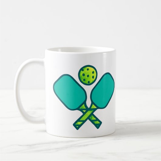 Custom Pickleball Player Coffee Mug (Gauche)