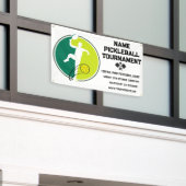 Custom Pickleball Tournament Championship Wit Spandoek (Buitenkant Gebouw)