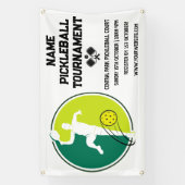 Custom Pickleball Tournament Championship Wit Spandoek (Verticaal)