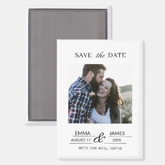 Custom picture Fridge Save the Date magnet (Recto/Verso)