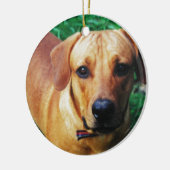 Custom Picture Personalized 2 Sided Photo Keramisch Ornament (Links)