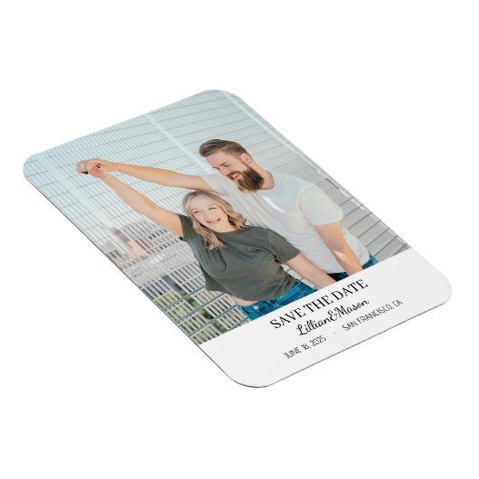 Custom Picture Save the Date fridge magnet (Côté Droit)