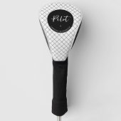 Custom Pilot Aviation School Afstuderen Elegant Golfheadcover (Voorkant)