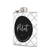 Custom Pilot Aviation School Afstuderen Elegant Heupfles (Links)