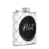 Custom Pilot Aviation School Afstuderen Elegant Heupfles (Rechts)