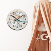 Custom Pilot Teddy Bear Nursery Ronde Klok