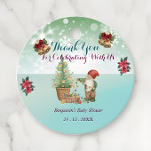 Custom Pine Star Baby shower Bedankjes Labels