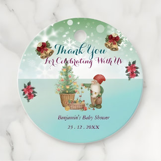 Custom Pine Star Baby shower Bedankjes Labels