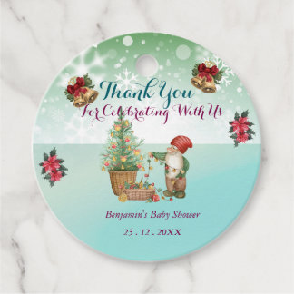 Custom Pine Star Baby shower Bedankjes Labels