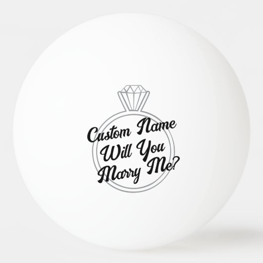 Custom Ping Pong Ball Proposal Engagement Gift (Voorkant)