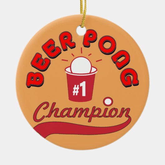 Custom Ping Pong Official League Ball Keramisch Ornament (Voorkant)