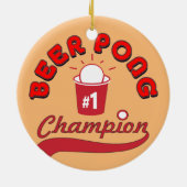 Custom Ping Pong Official League Ball Keramisch Ornament (Achterkant)