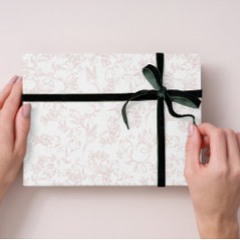 custom Pink Allure Blush Feminine Pattern Cadeaupapier